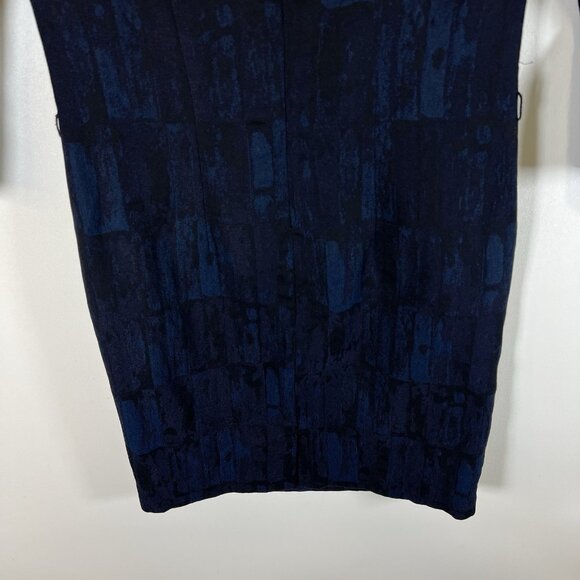 MM Lafleur Women's Navy Blue Cotton Blend Sheath Dress Pockets Size‎ 0 Designer - Picture 10 of 11